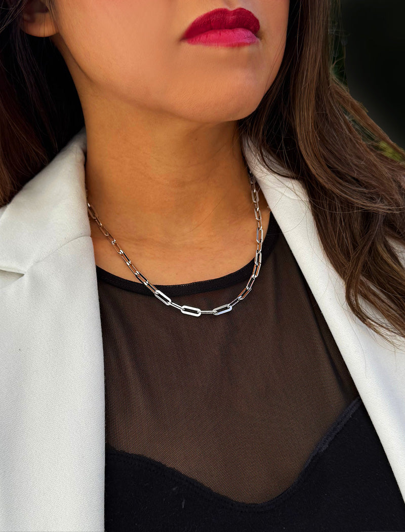 ESSENTIAL Medium Link Chain Necklace | Sterling Silver