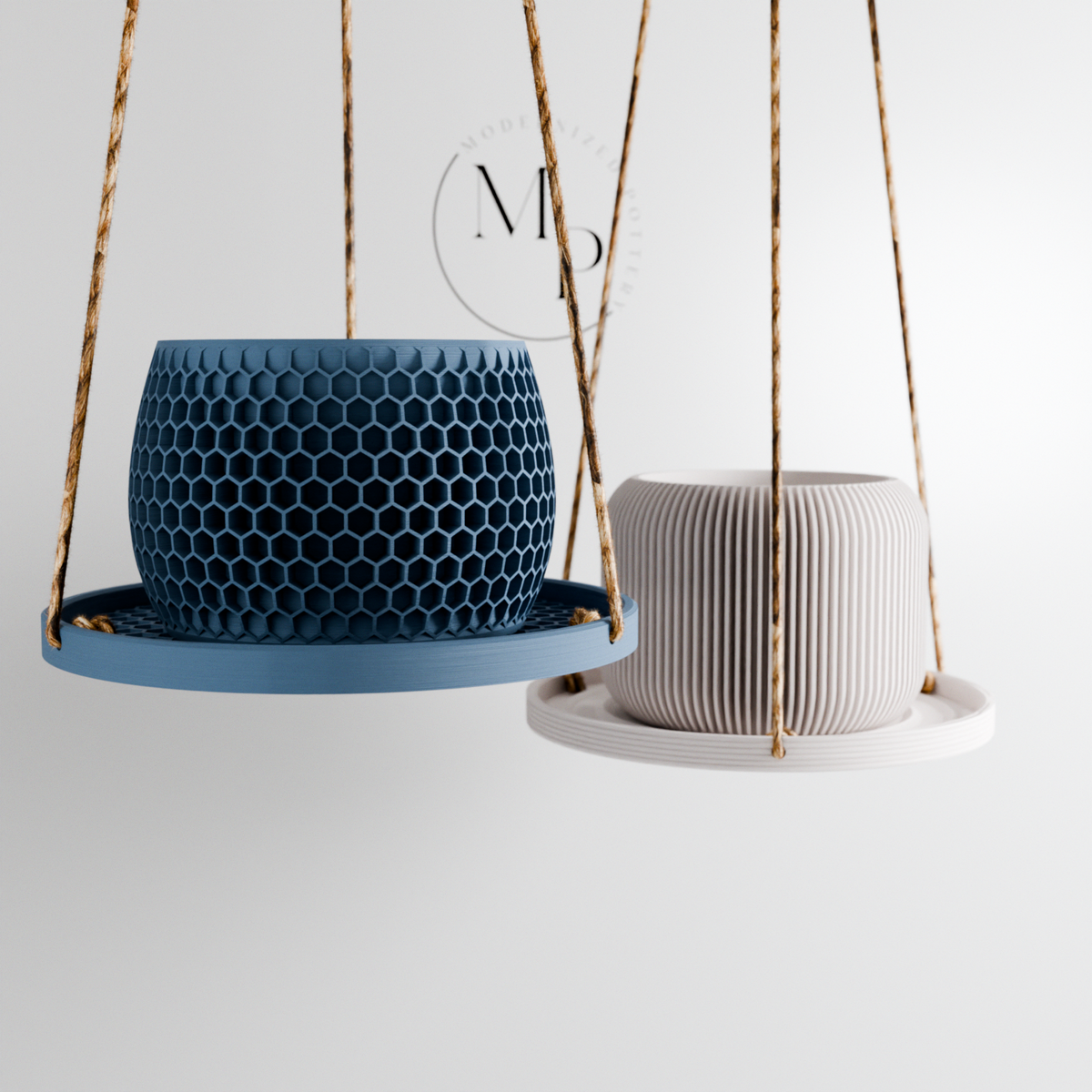 Hanging Plant Pot Tray | Honeycomb