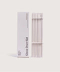Reusable Glass Straw Set with Cleaning Brush